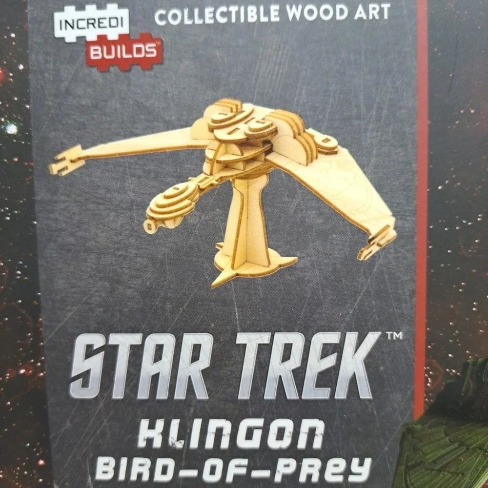 Star Yrek Klingon Bird Of Prey 3D Wood Model And Book